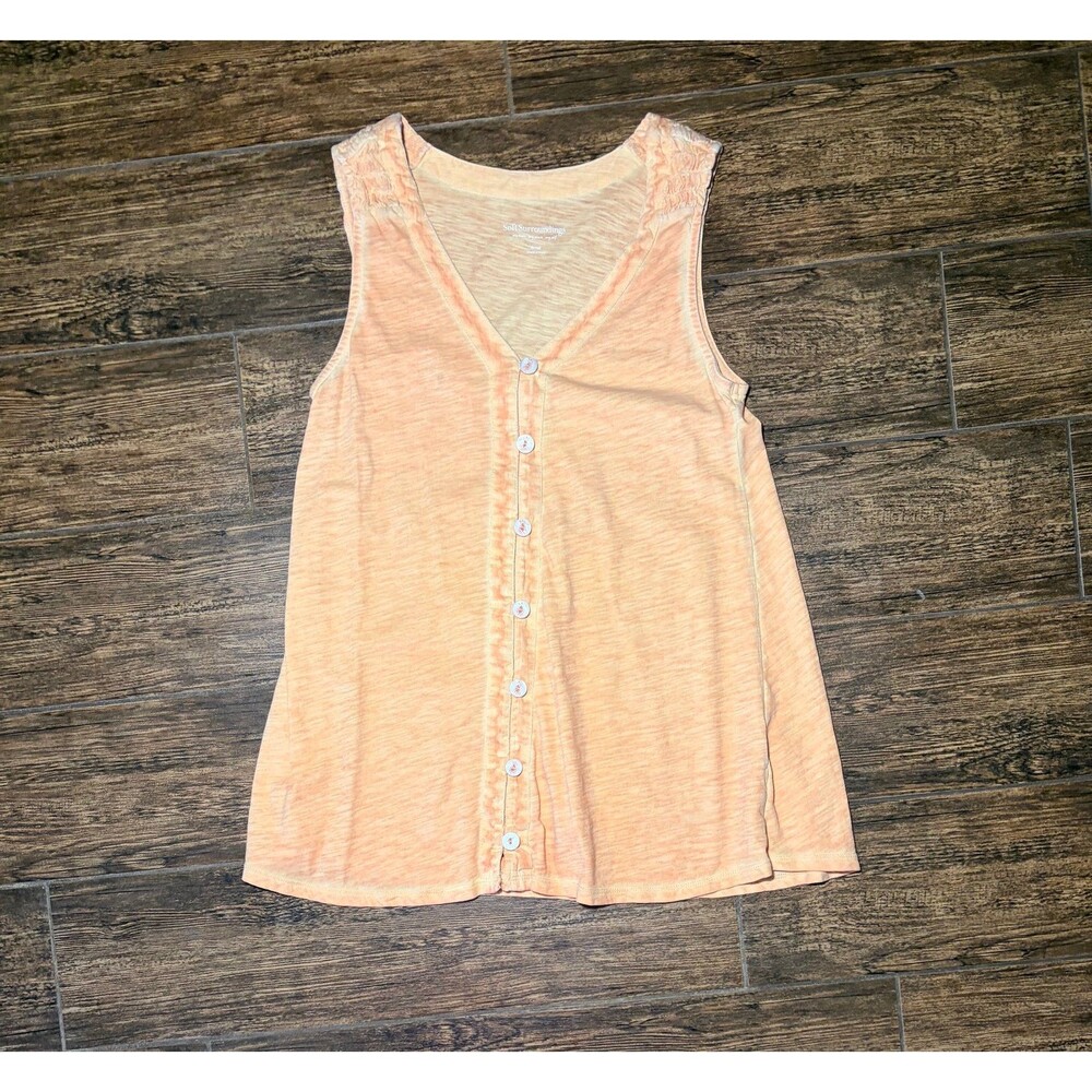 Soft Surroundings Button-Front Tank - S